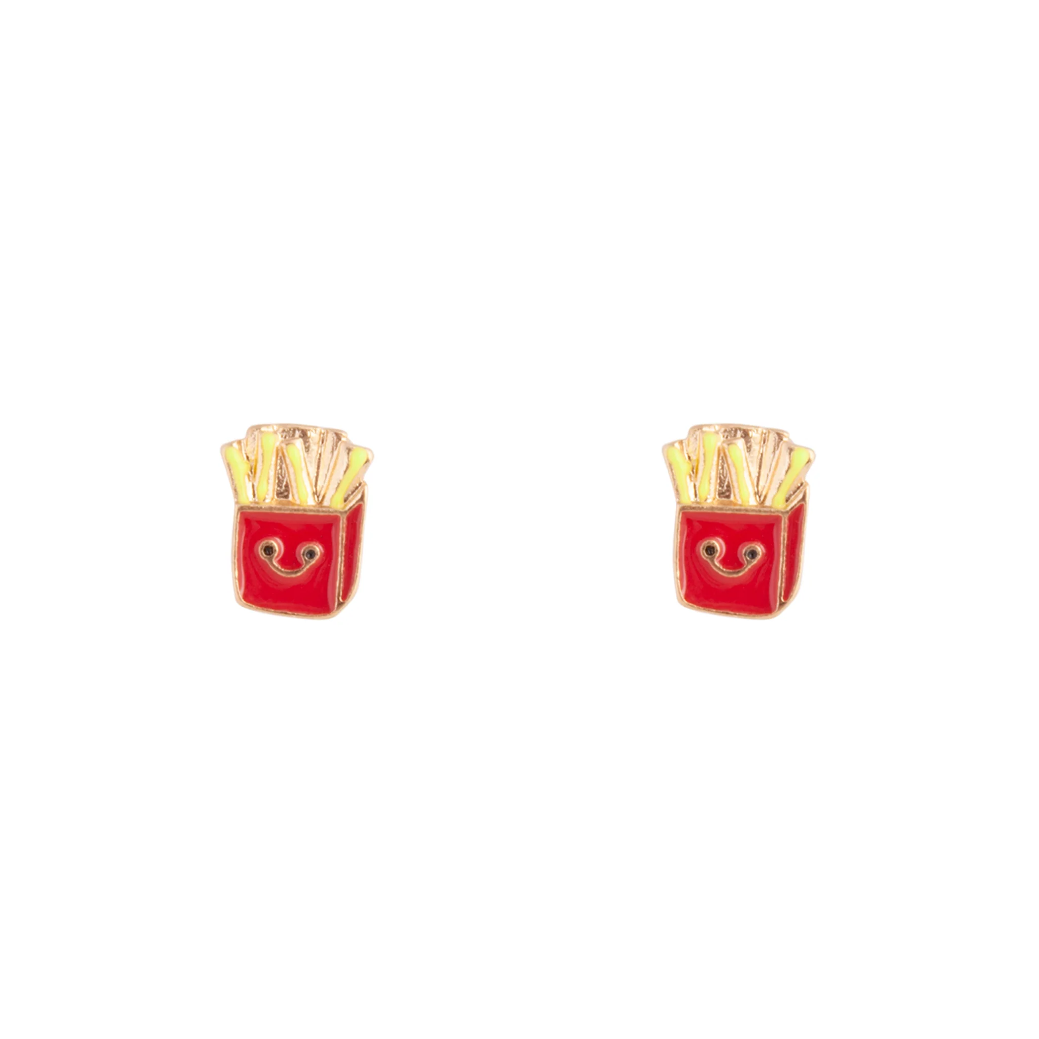 Gold Fries Stud Earrings - Image 6