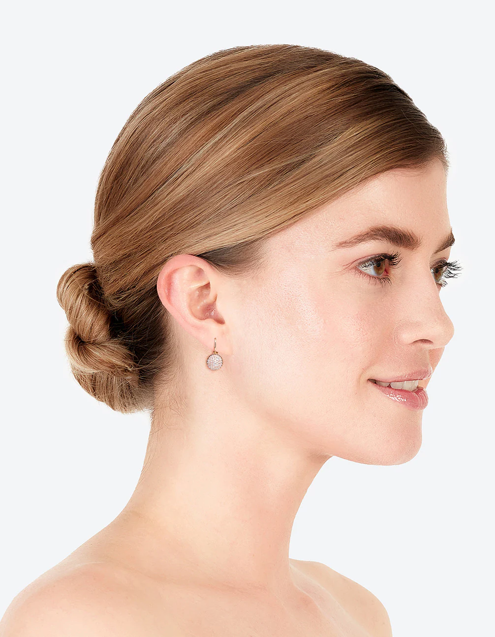 Gold Mini Sparkle Ball Drop Earrings - Image 7