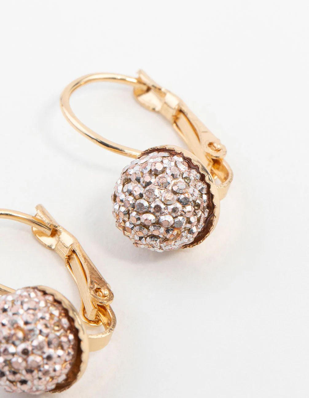 Gold Mini Sparkle Ball Drop Earrings - Image 9