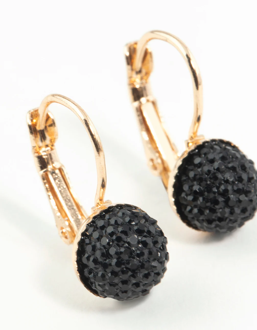 Gold Sparkle Ball Clip On Earrings - Image 3