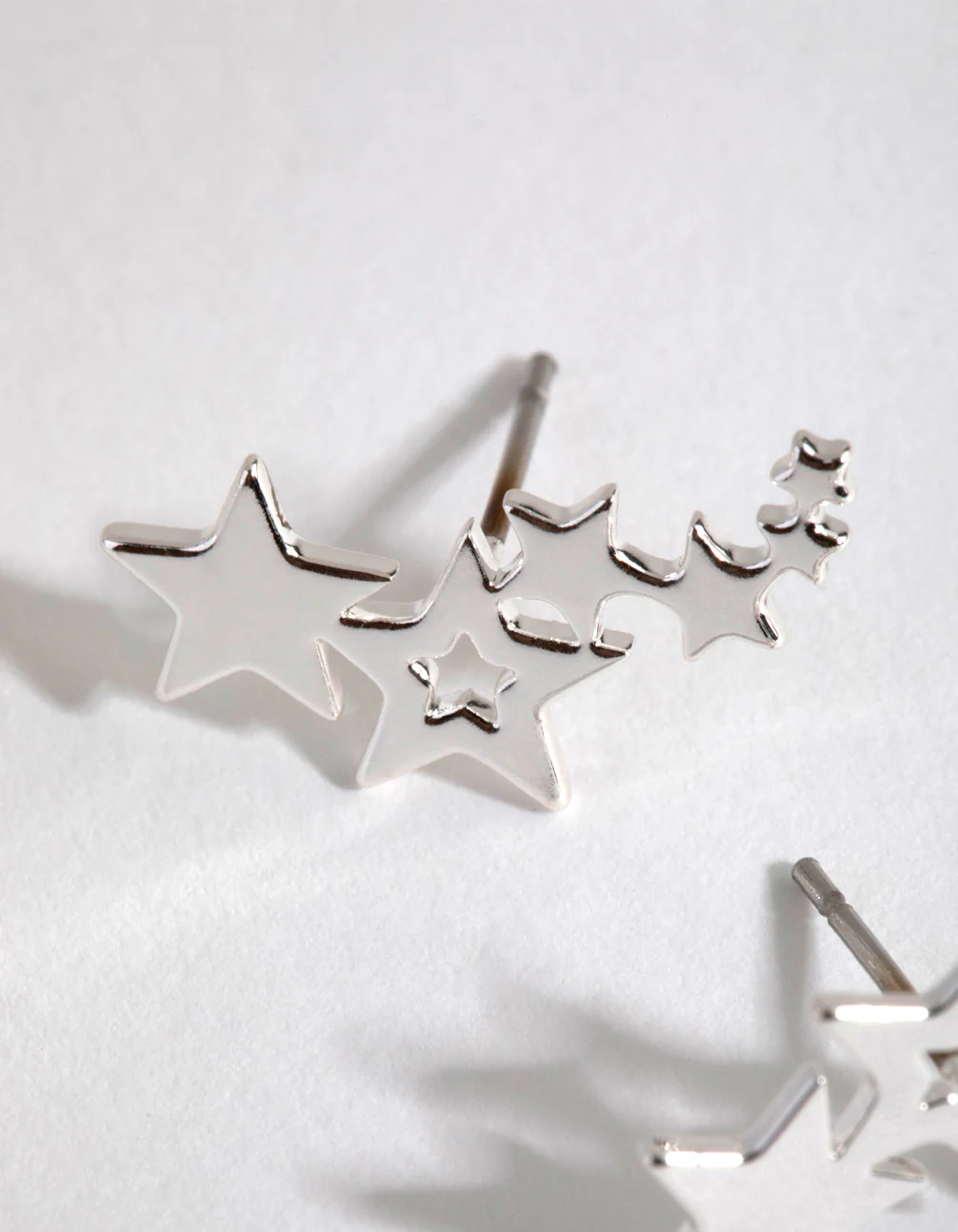 Silver Star Crawler Earrings - Image 3