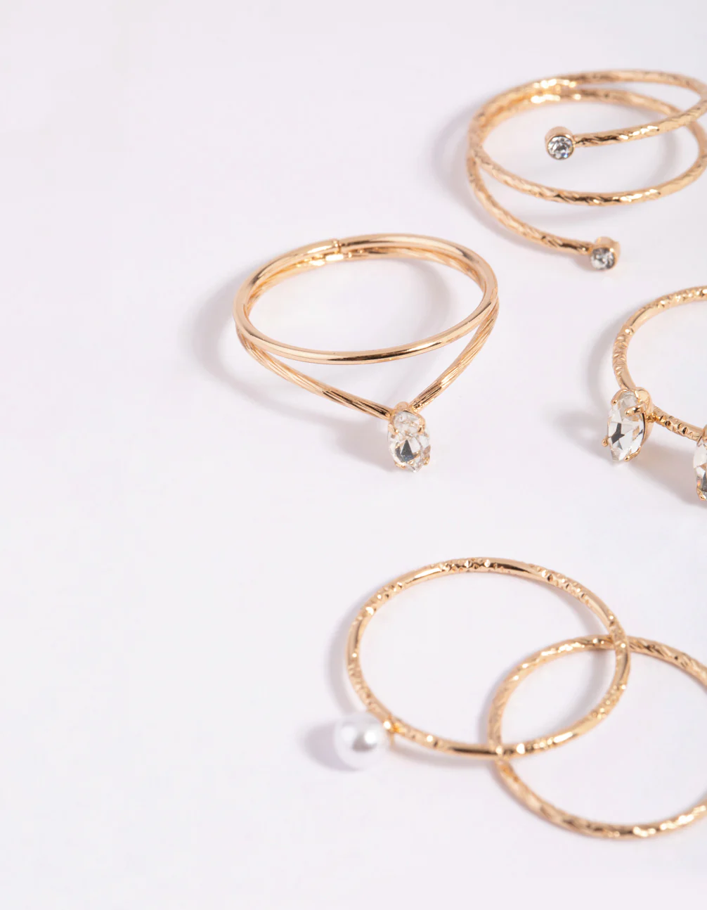 Gold Dainty Oval Ring Stack Pack - Image 3