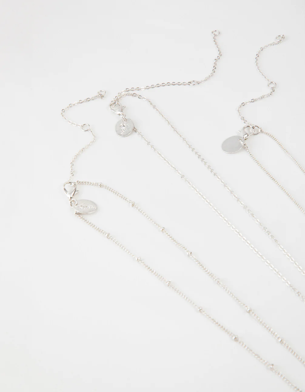 Antique Silver Mix Locket 3-Row Necklace - Image 3