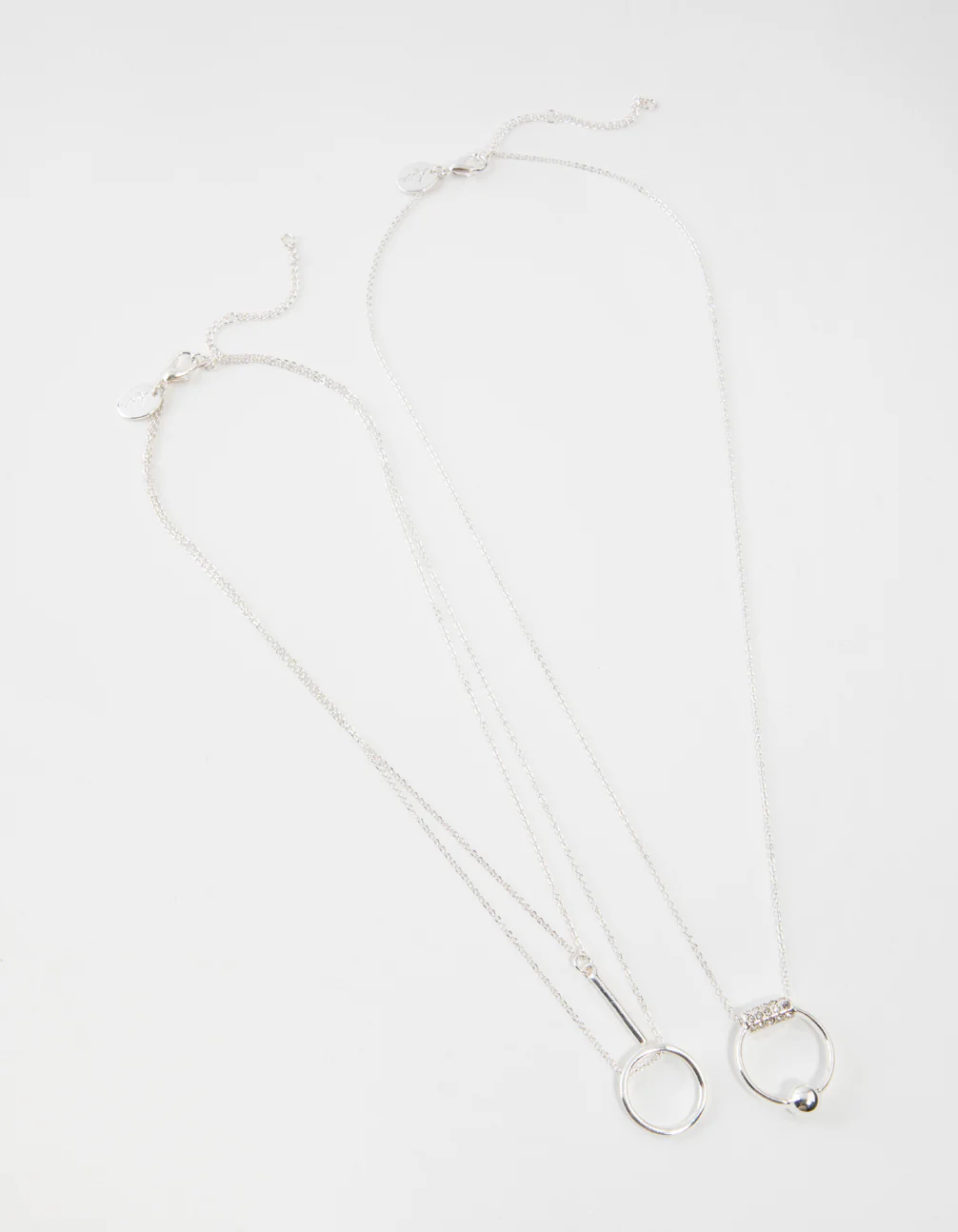Silver 3-Row Necklace - Image 2