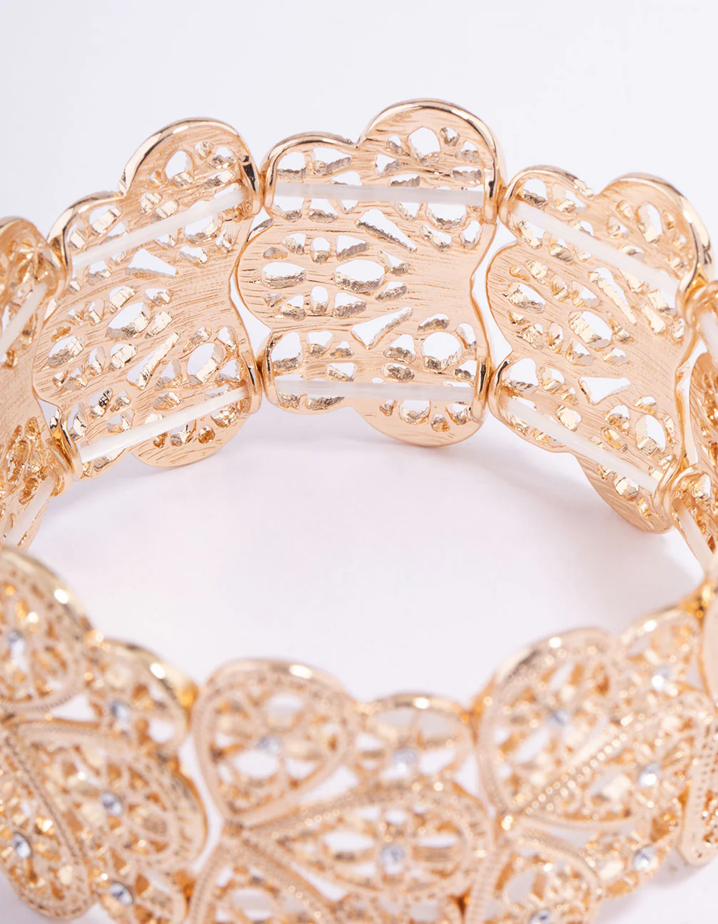 Gold Filigree Stretch Bracelet - Image 3
