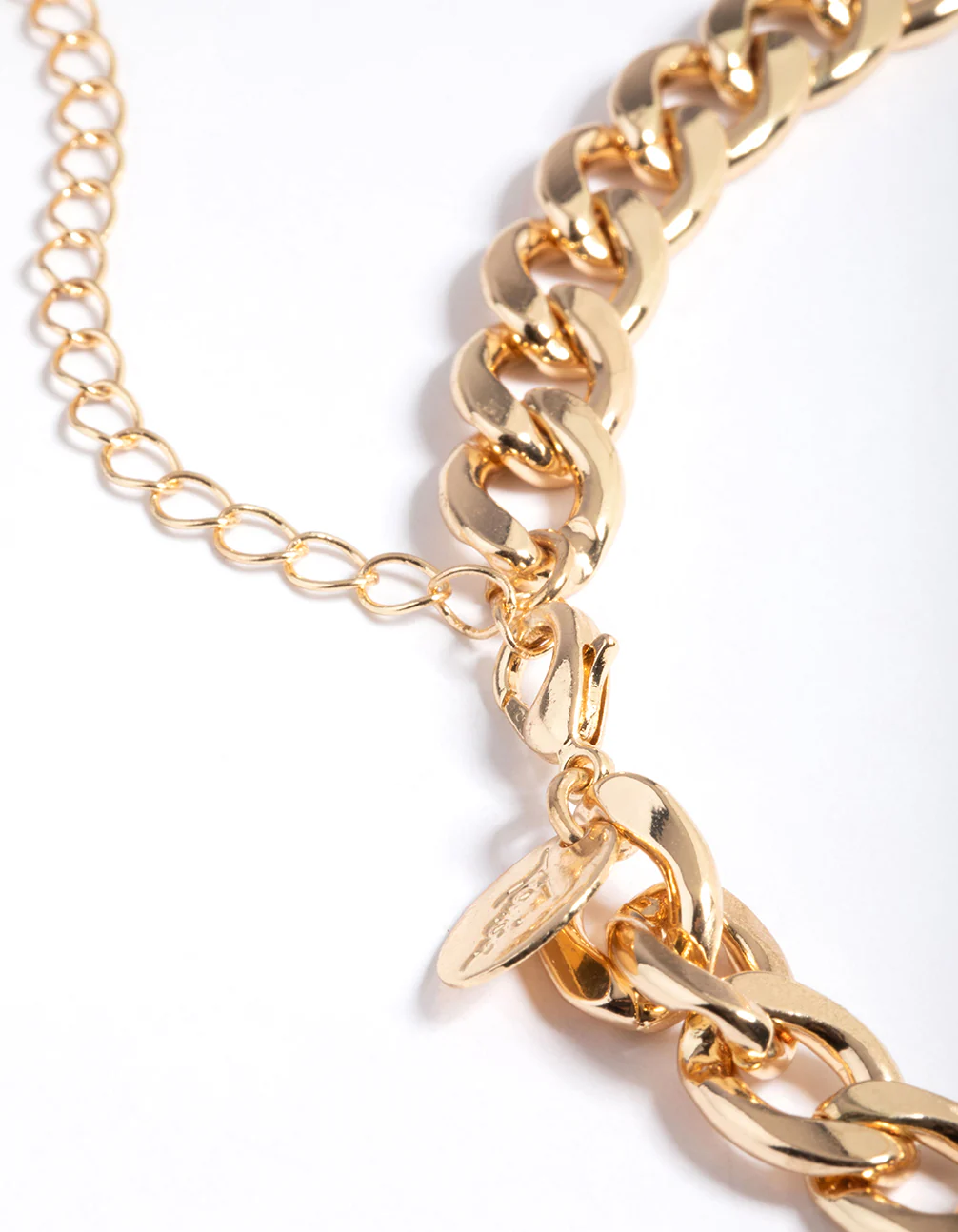 Gold Mixed Diamante Butterfly Charm Necklace - Image 3