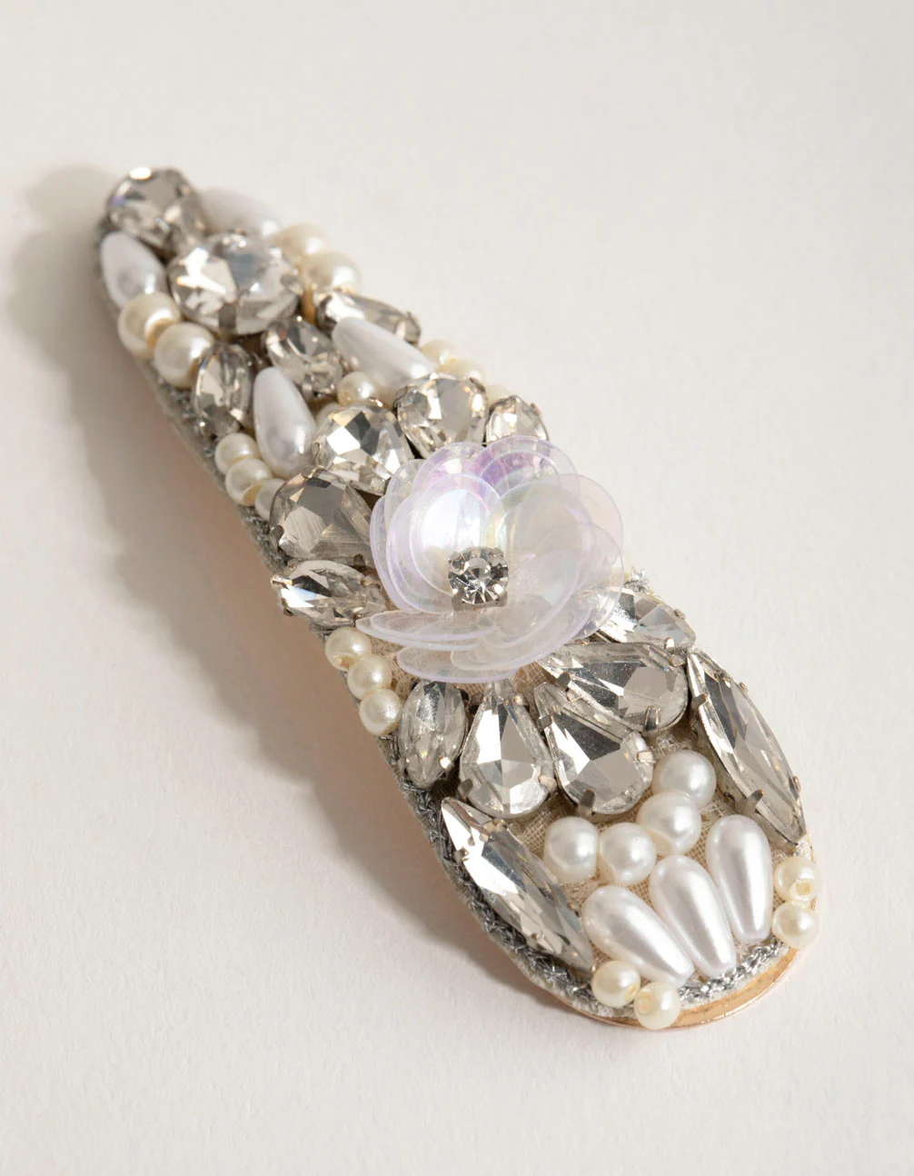 Mixed Bead Detail Bar Clip - Image 2