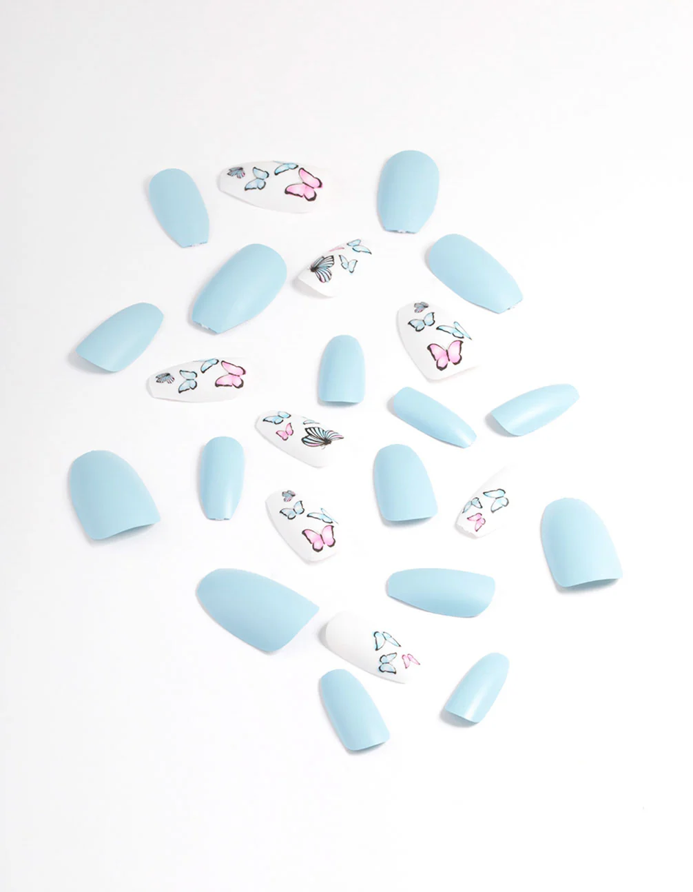 Blue Butterfly Press On Nails - Image 2