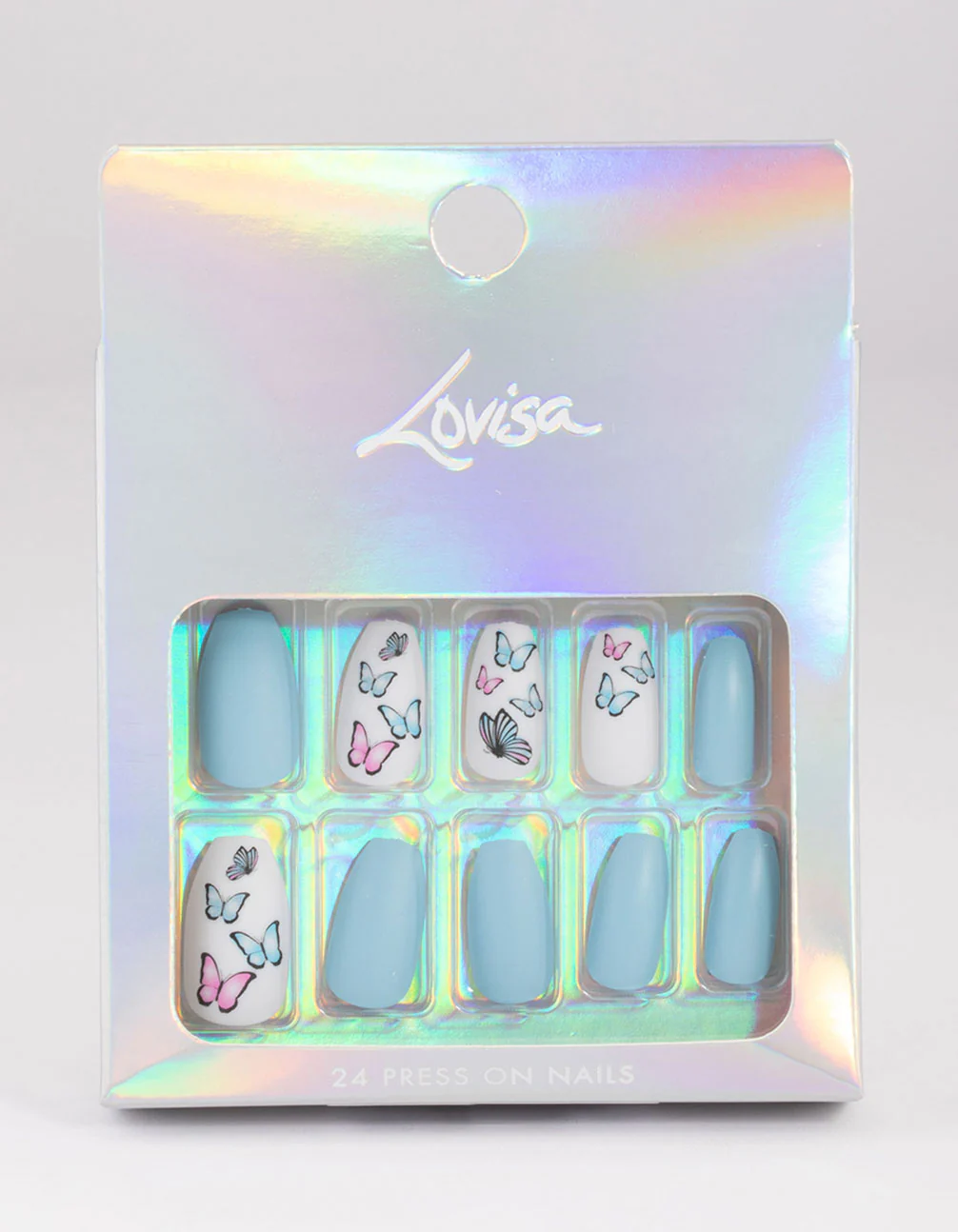Blue Butterfly Press On Nails - Image 3