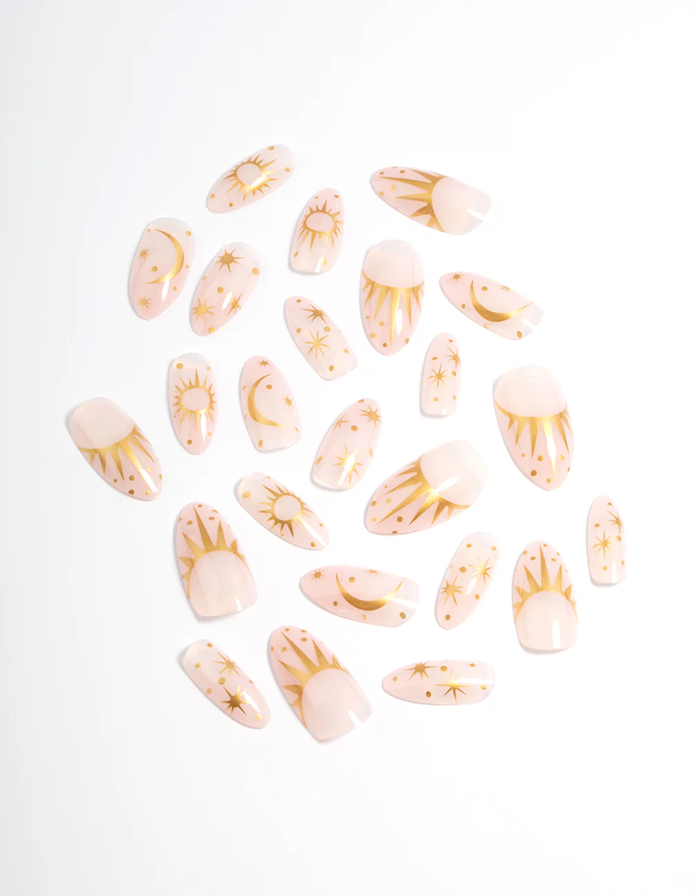 Plastic Gold Cosmic Press On Nails - Image 2