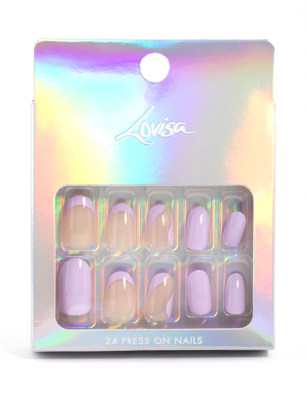 Lilac French Tip Press On Nails - Image 3