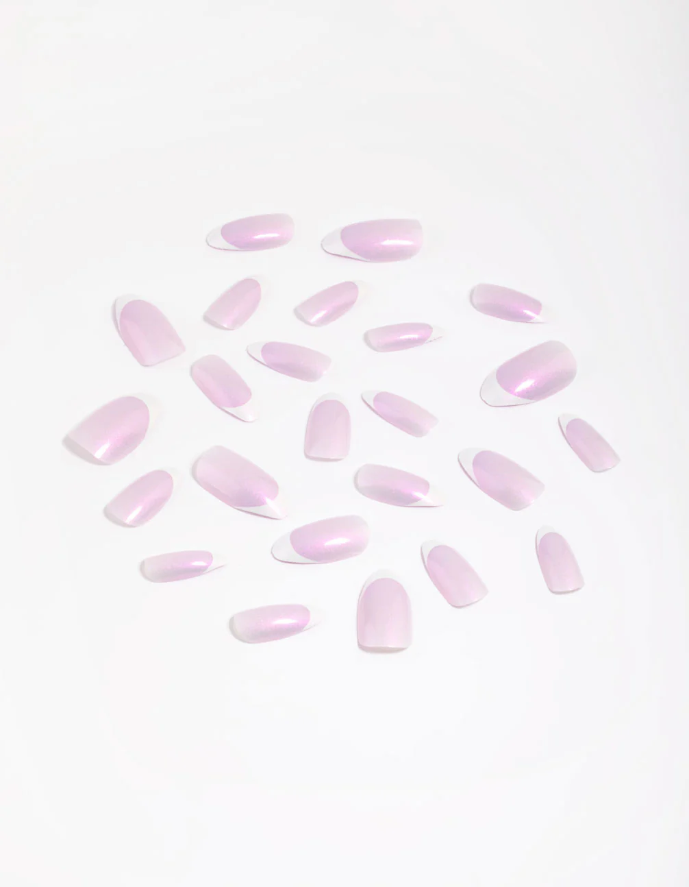 Purple French Tip Press On Nails - Image 2