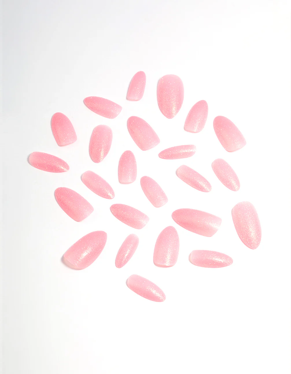 Plastic Pink Press On Nails - Image 2