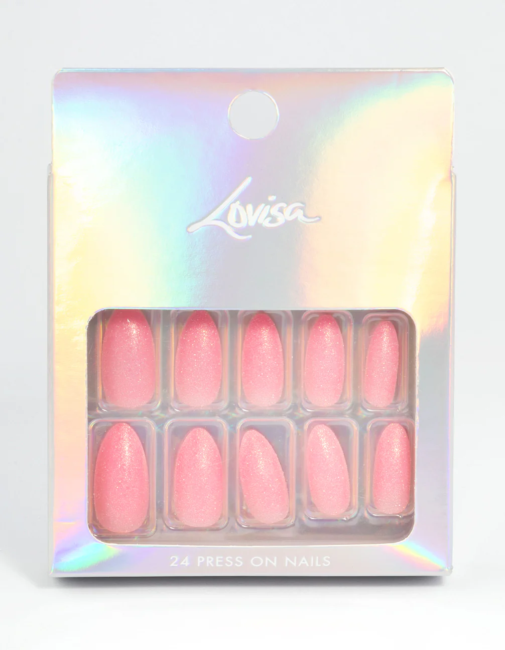 Plastic Pink Press On Nails - Image 3