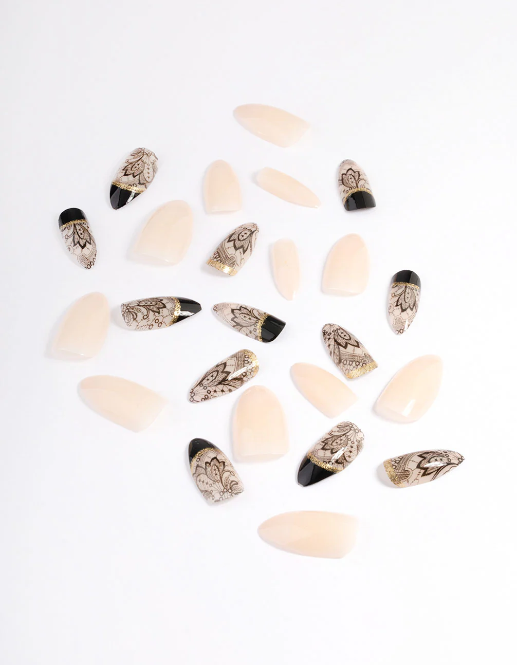 Neutral Lace Press On Nails - Image 2