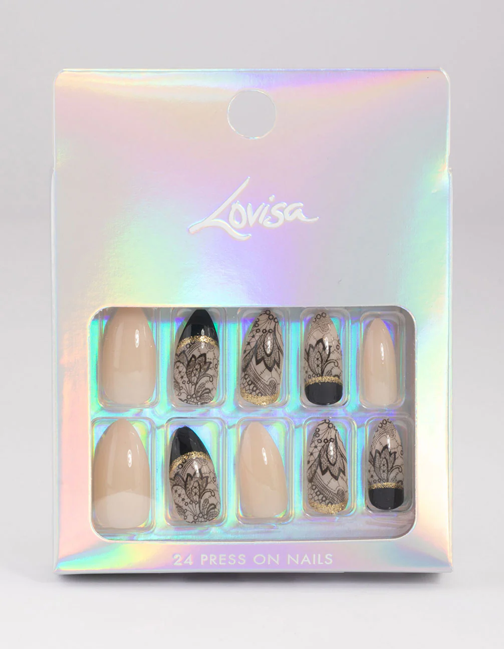Neutral Lace Press On Nails - Image 3