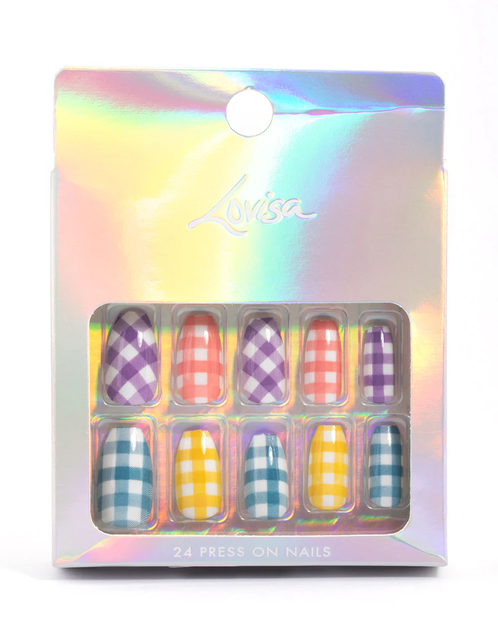 Multi Hatch Press On Nails - Image 3