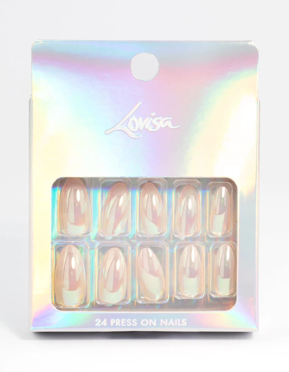 Plastic Pearl Natural Glazed Press On Nails - Image 3