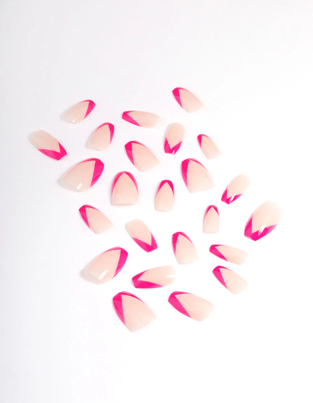 Pink Pointed Tips Press On Nails - Image 2