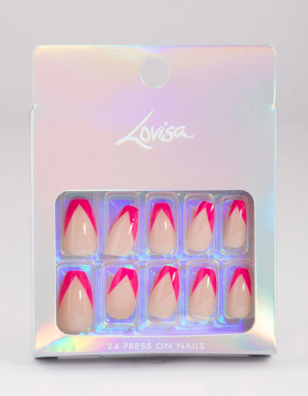 Pink Pointed Tips Press On Nails - Image 3