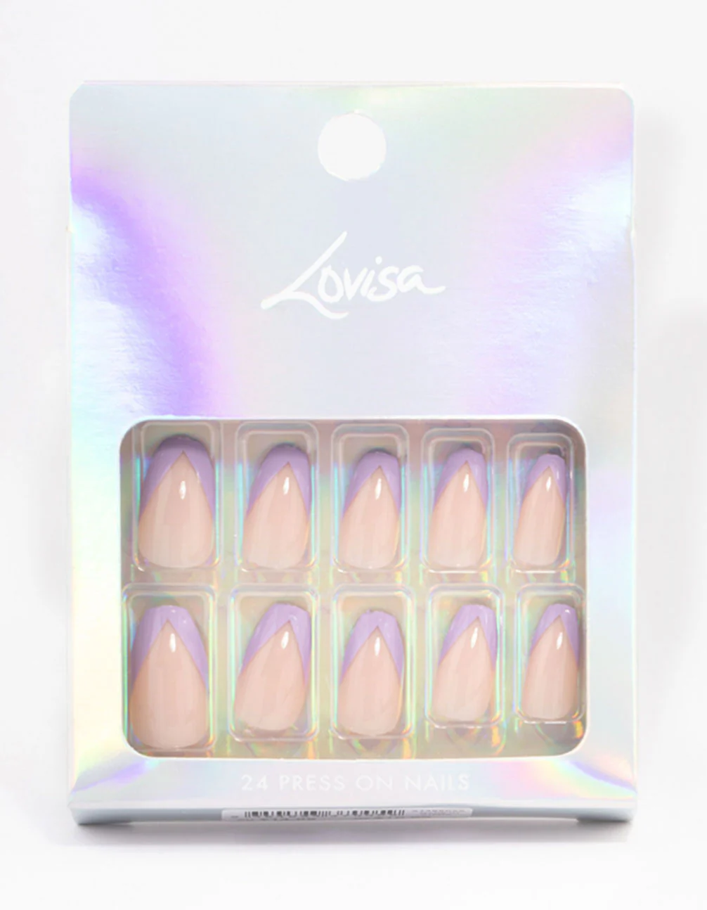 Purple Pointed Tip Press On Nails - Image 3