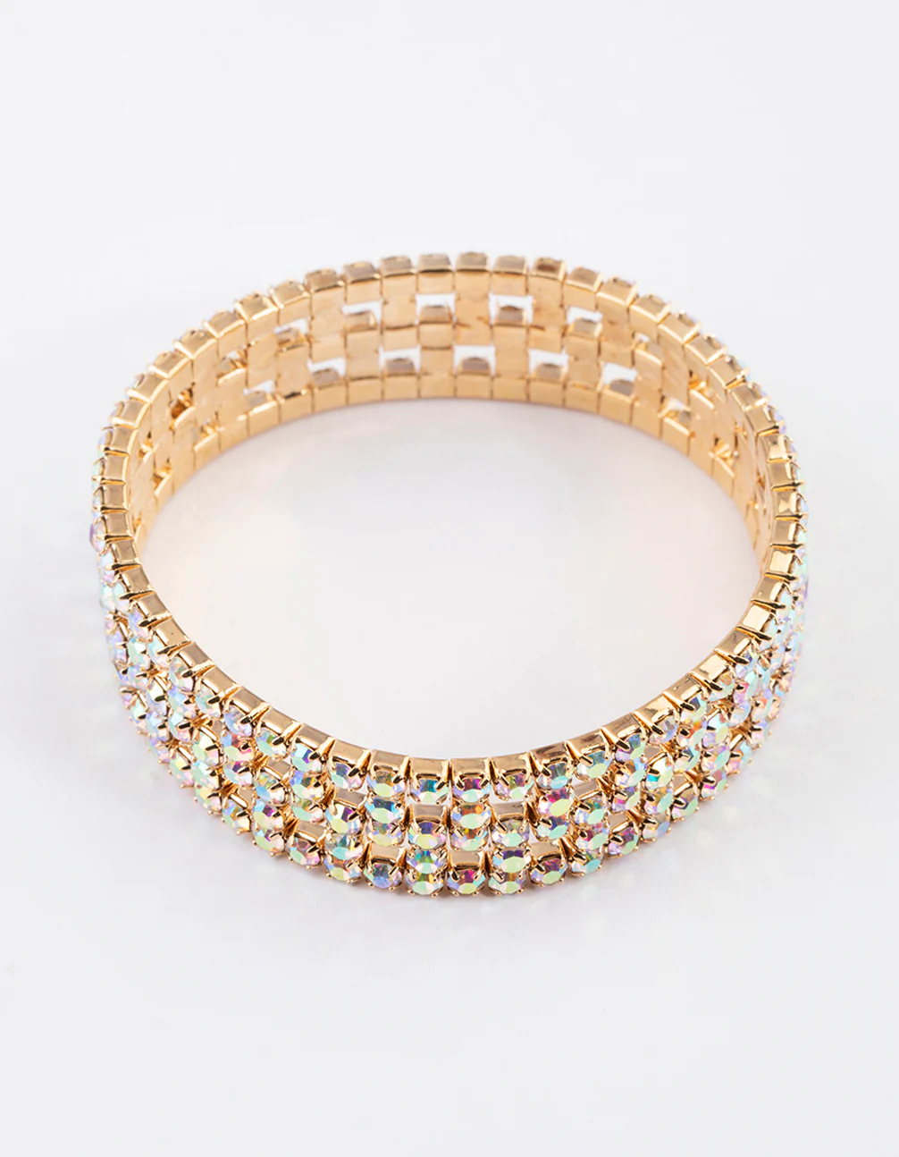 Gold Checkered Sparkle Bracelet