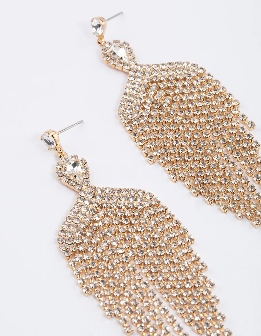 Gold Chandelier Drop Earrings - Image 2