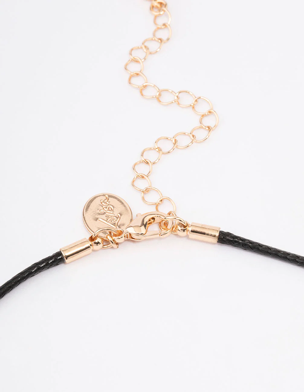 Gold Cord Teardrop Necklace & Bracelet Jewellery Set - Image 3