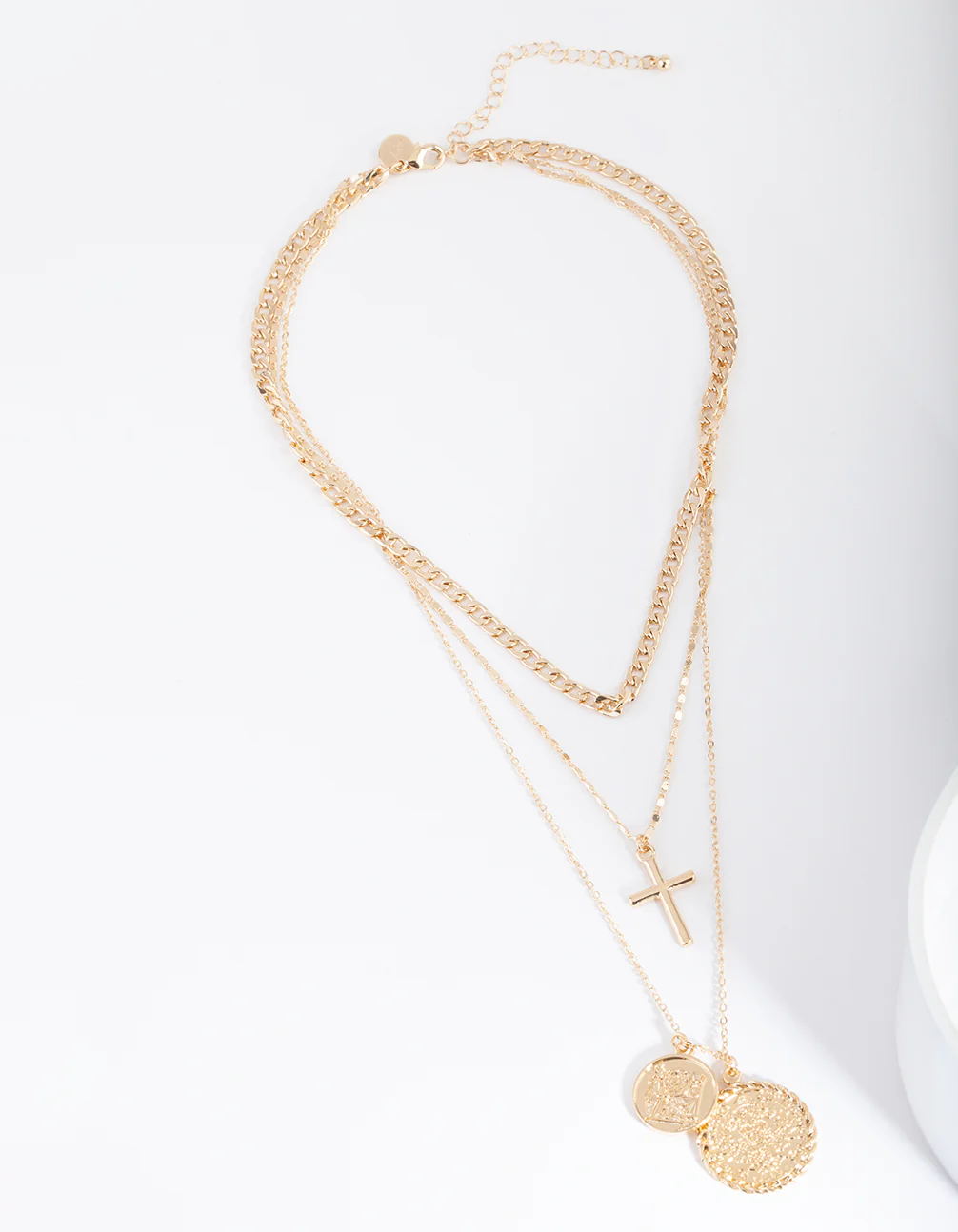 Gold Multi Charm Layered Necklace - Image 4