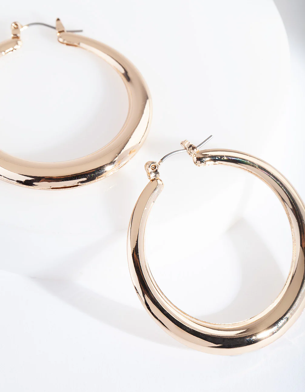 Gold Circle Hoop Earrings - Image 2