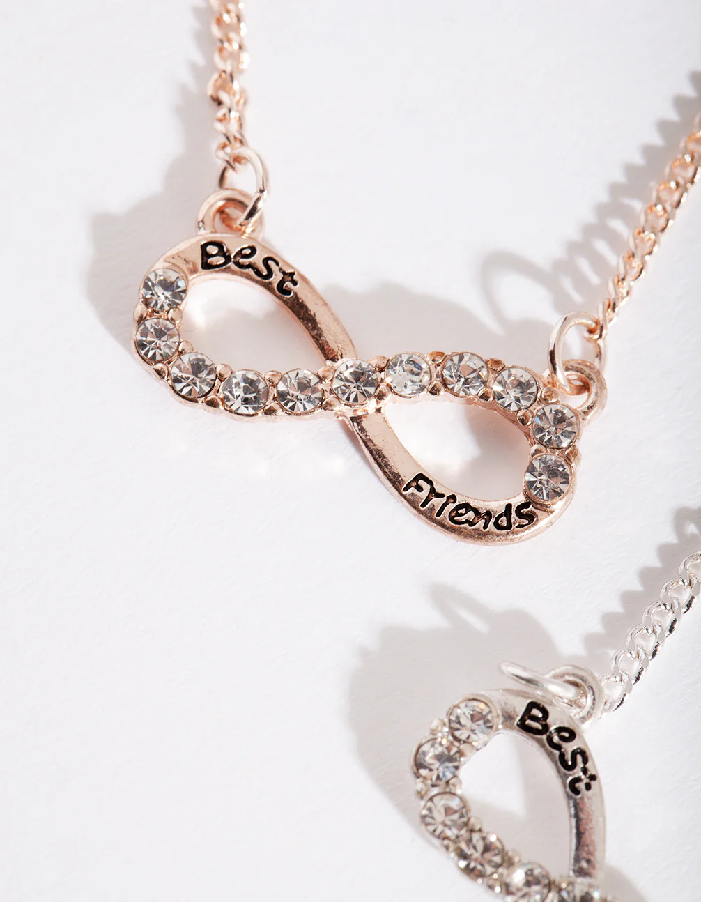Mixed Metal Best Friend Infinity Necklace Set - Image 3