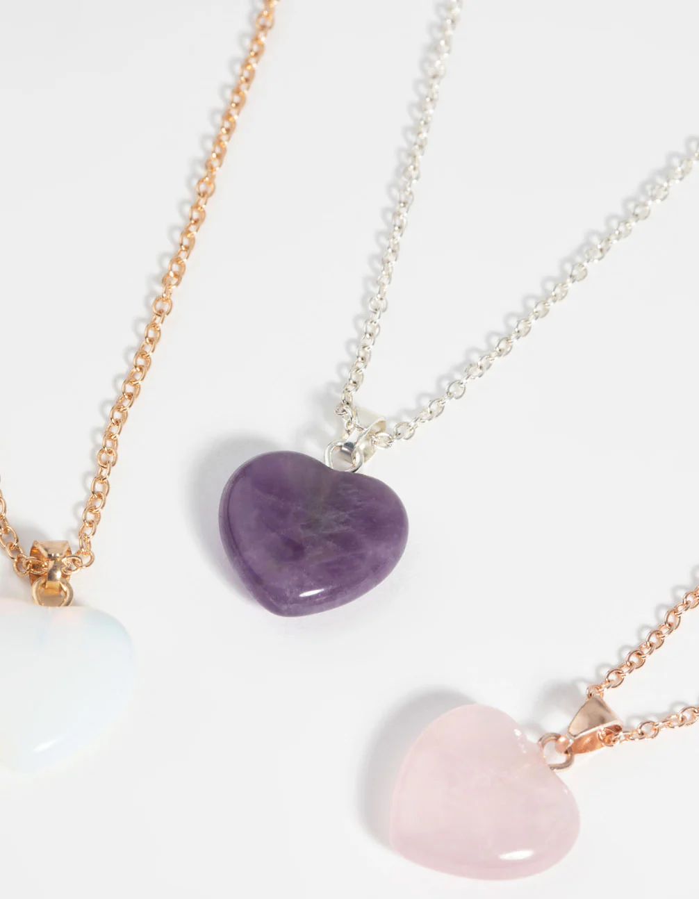 Mixed Metal Semi-Precious Heart Necklace Pack - Image 4