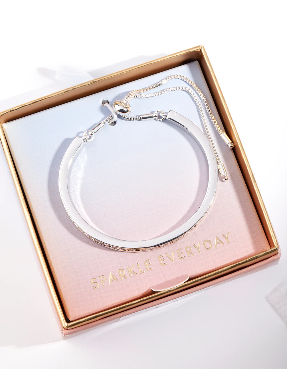 Silver Diamante Sparkle Gift Box