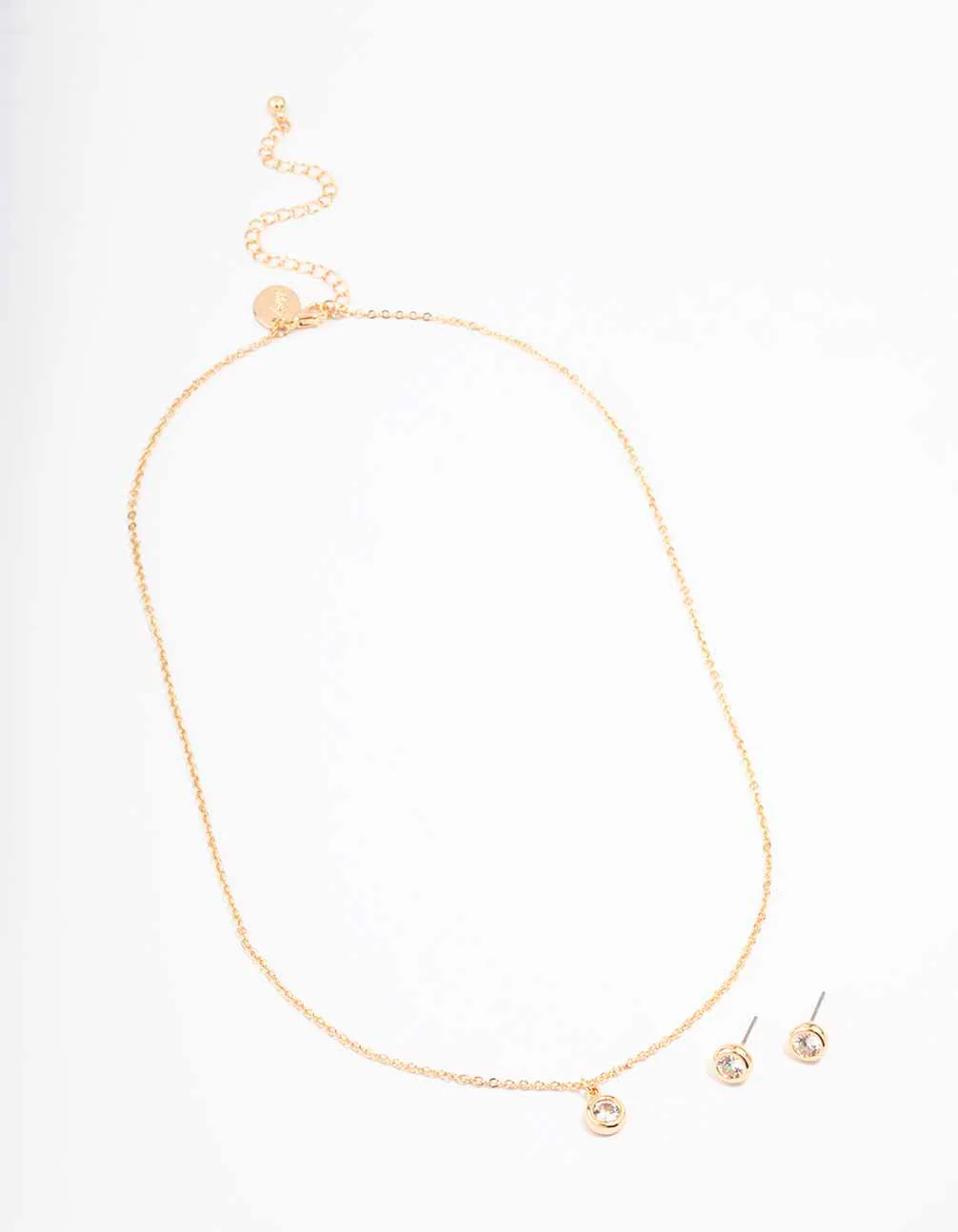 Gold Simple Diamante Drop Jewellery & Polishing Set - Image 4