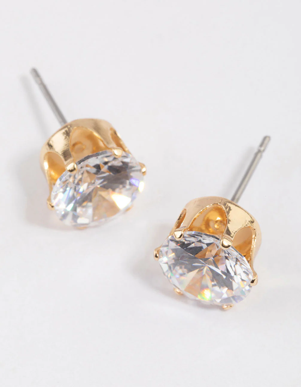 Gold Statement Diamante Stud Earrings & Polishing Set - Image 3