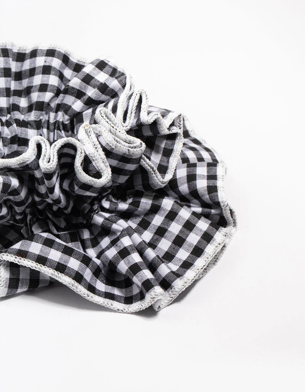 Gingham Fabric Layered Scrunchie - Image 2