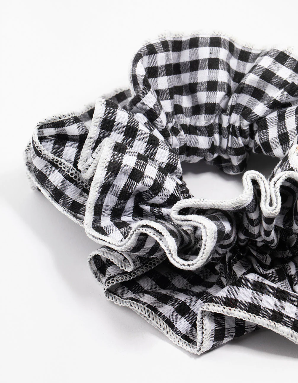 Gingham Fabric Layered Scrunchie - Image 3