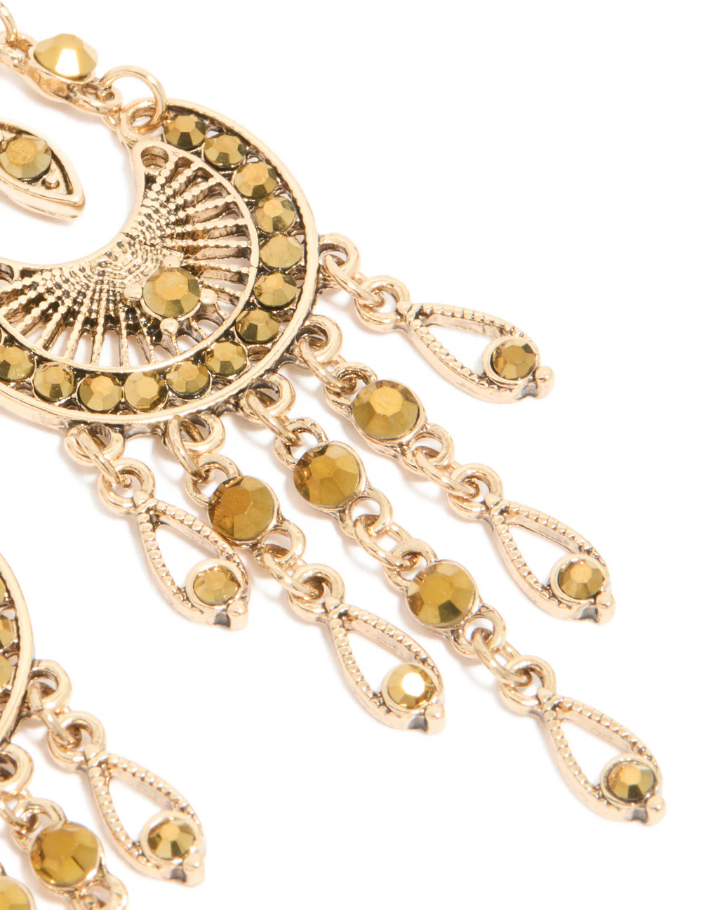 Gold Boho Dangly Drop Earrings - Image 5