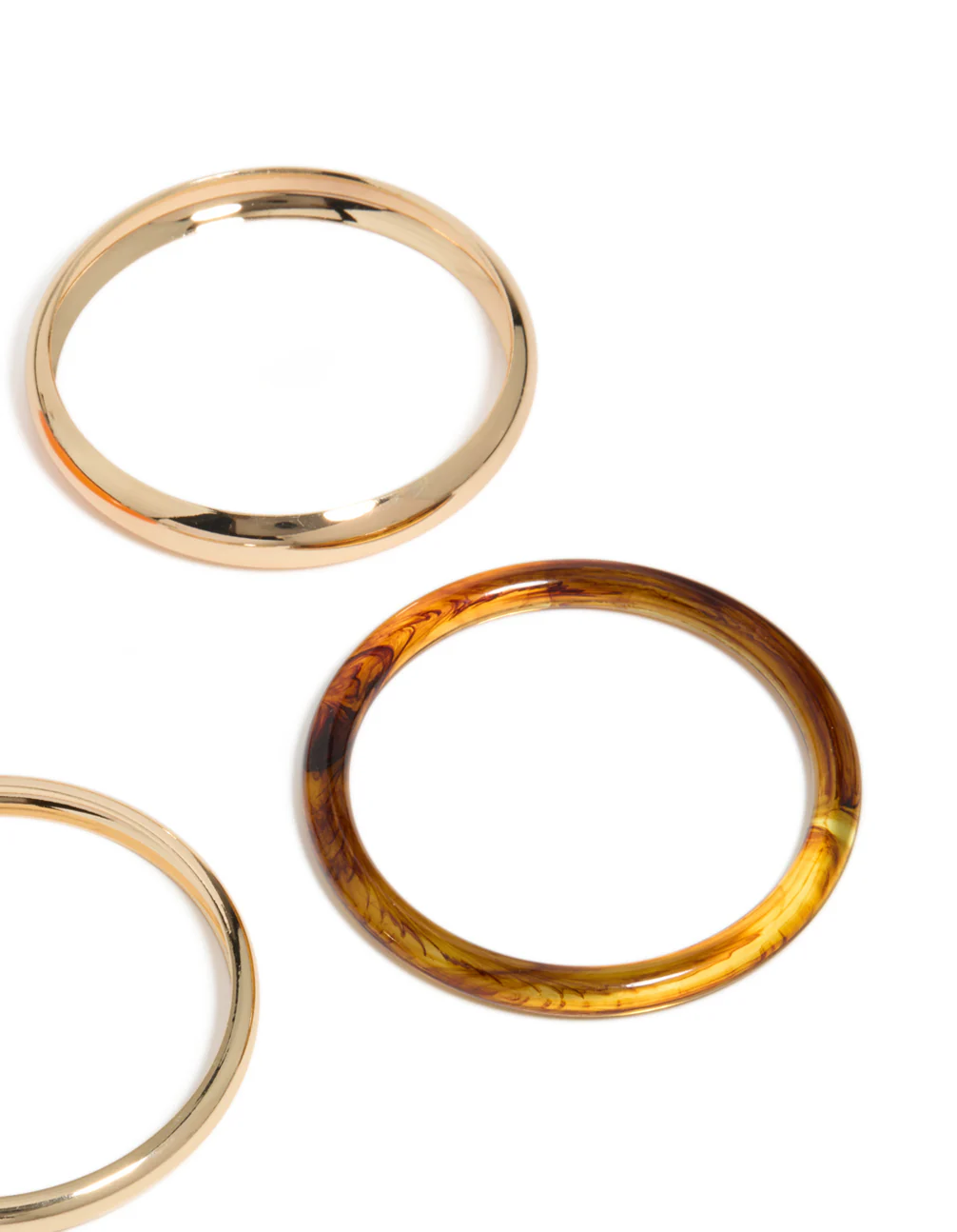 Gold & Brown Acrylic Bangles 4-Pack - Image 3