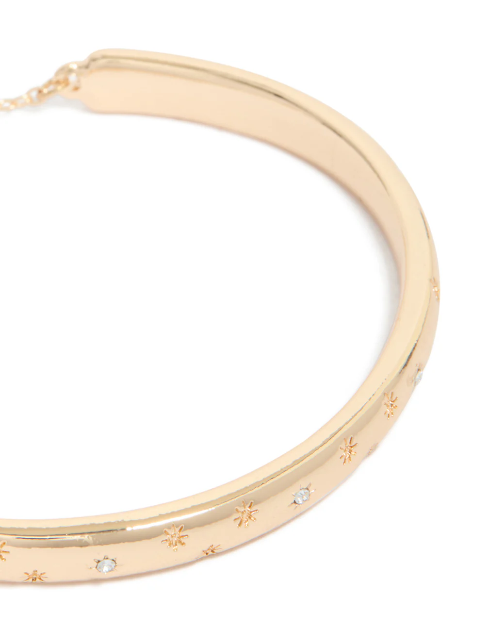 Gold Celestial Diamante Toggle Bangle - Image 4