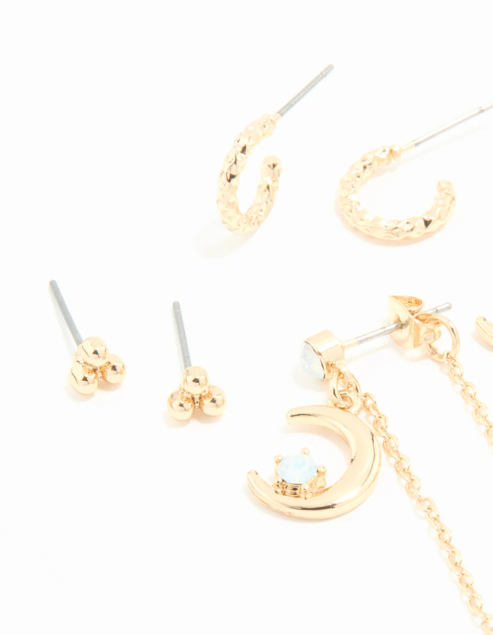 Gold Celestial Stacker Earrings 5-Pack - Image 2