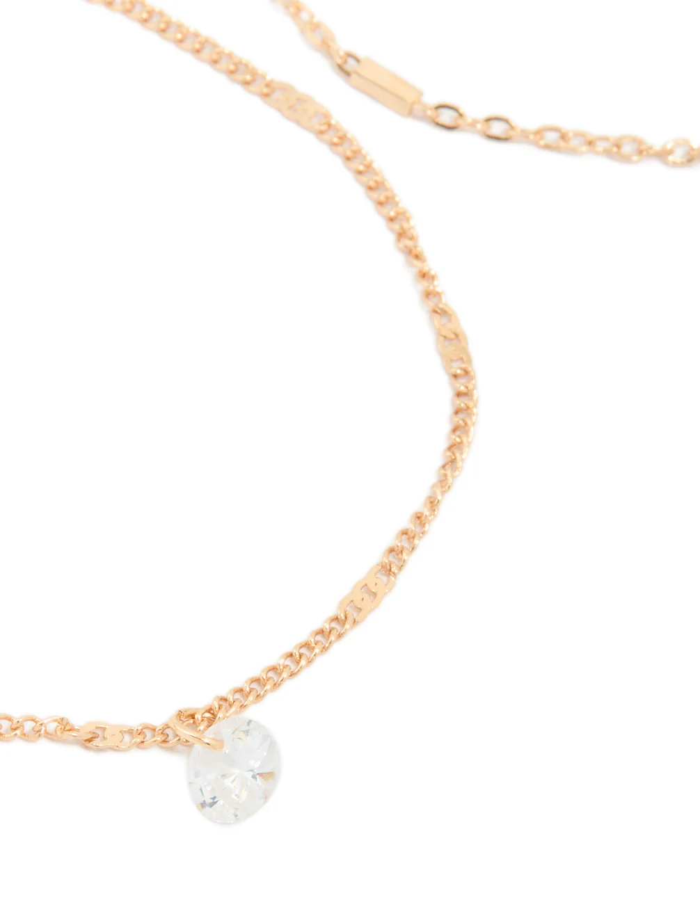 Gold Chain & Molten Disc Charm Bracelets 2-Pack - Image 2