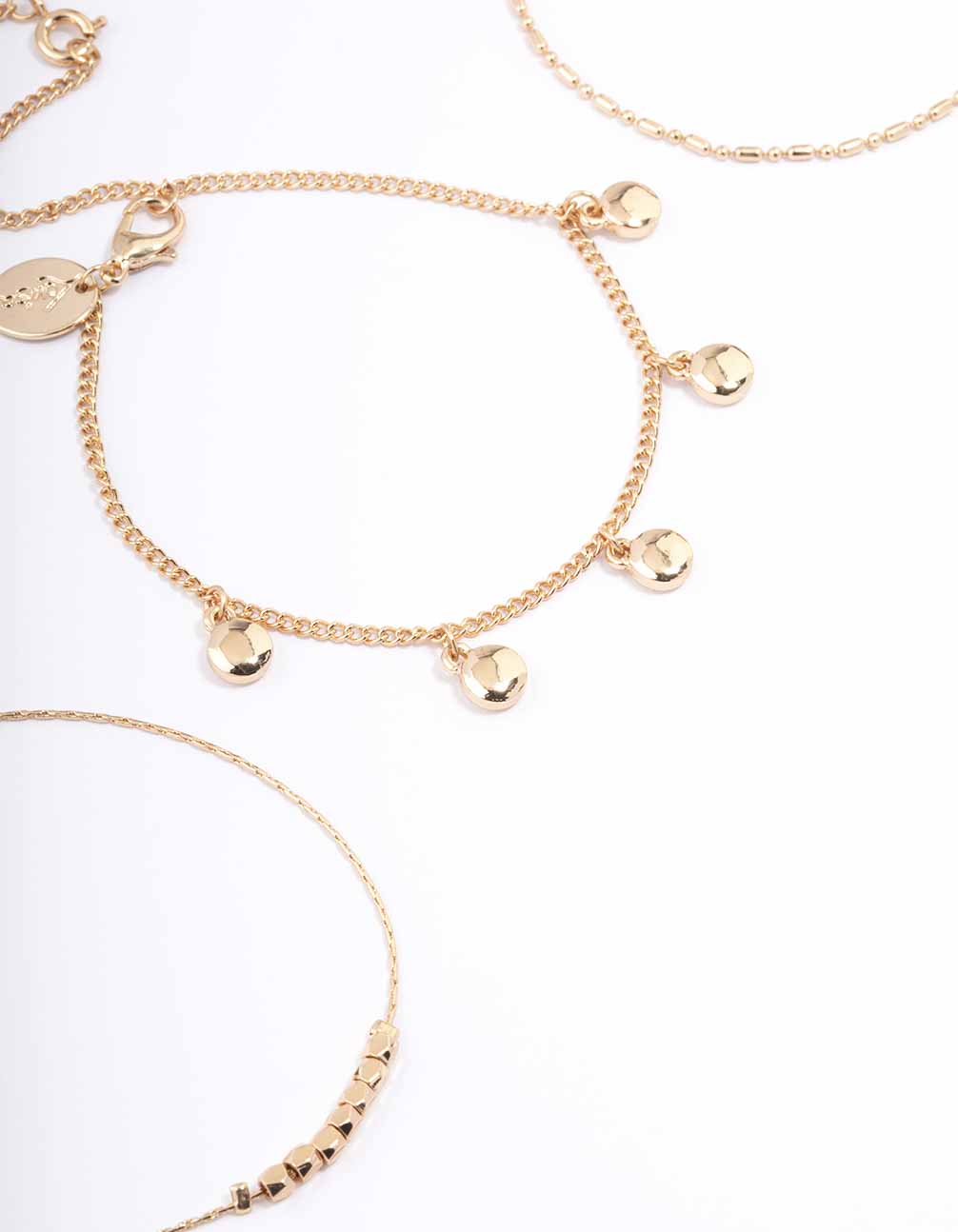 Gold Cross Anklet & Bracelet 4-Pack - Image 2