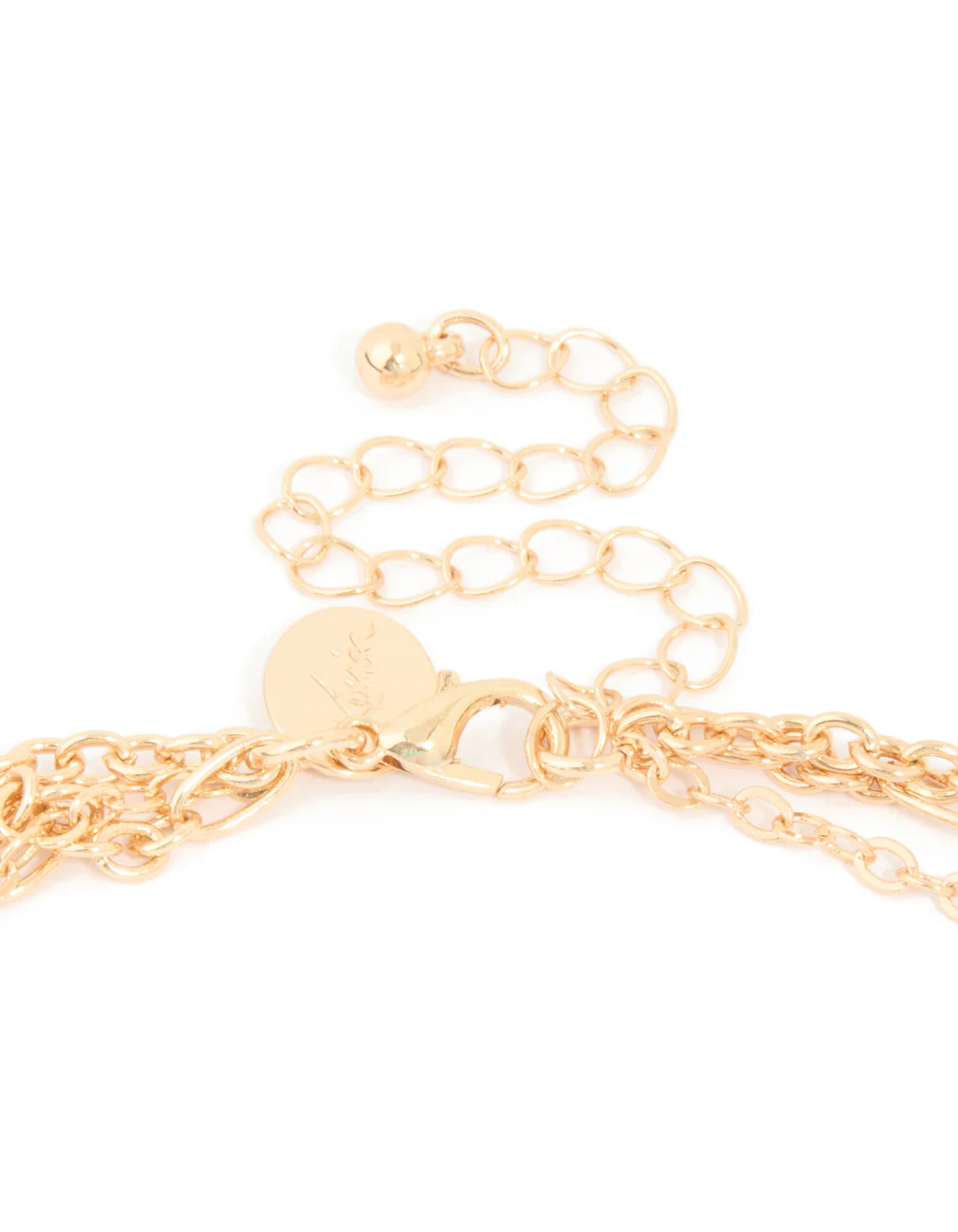 Gold Cross Charm Layered Necklace - Image 3