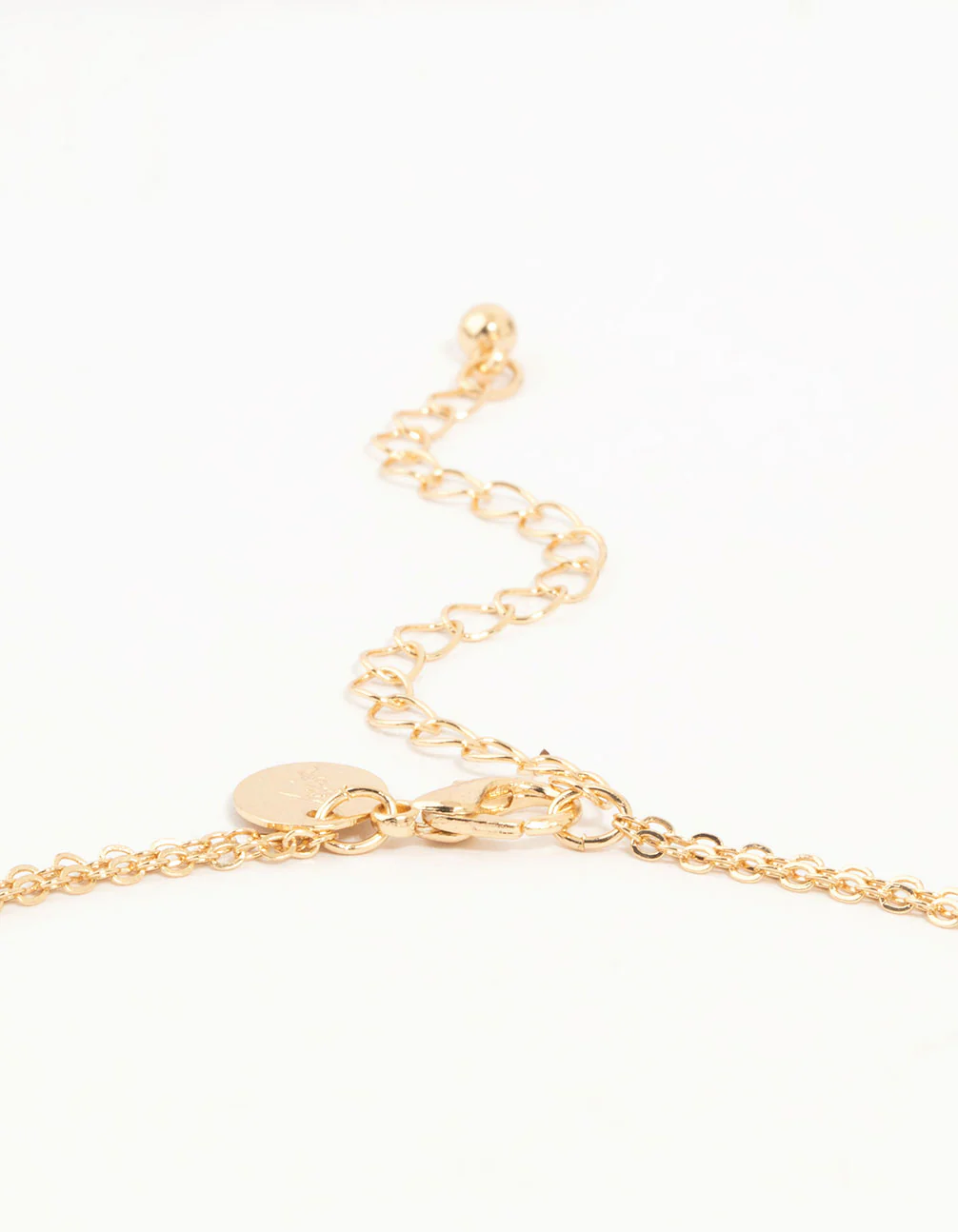 Gold Cubic Zirconia Cluster Layered Necklace - Image 3