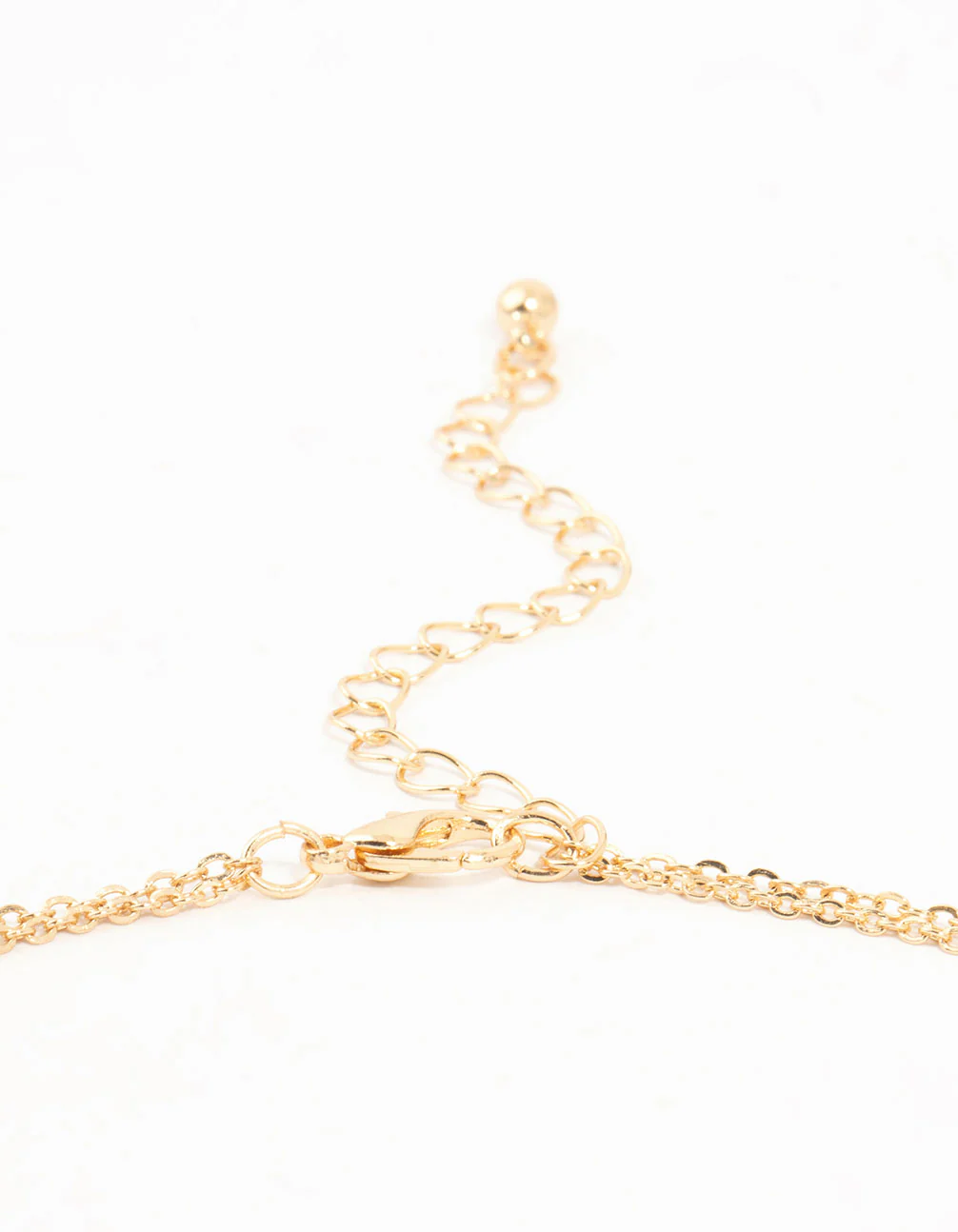Gold Cubic Zirconia Cross Layered Necklace - Image 3