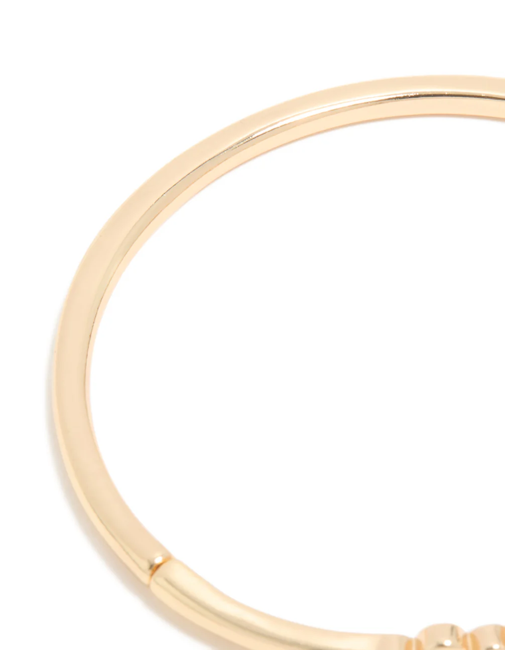 Gold Cubic Zirconia Multi Circles Bangle - Image 5