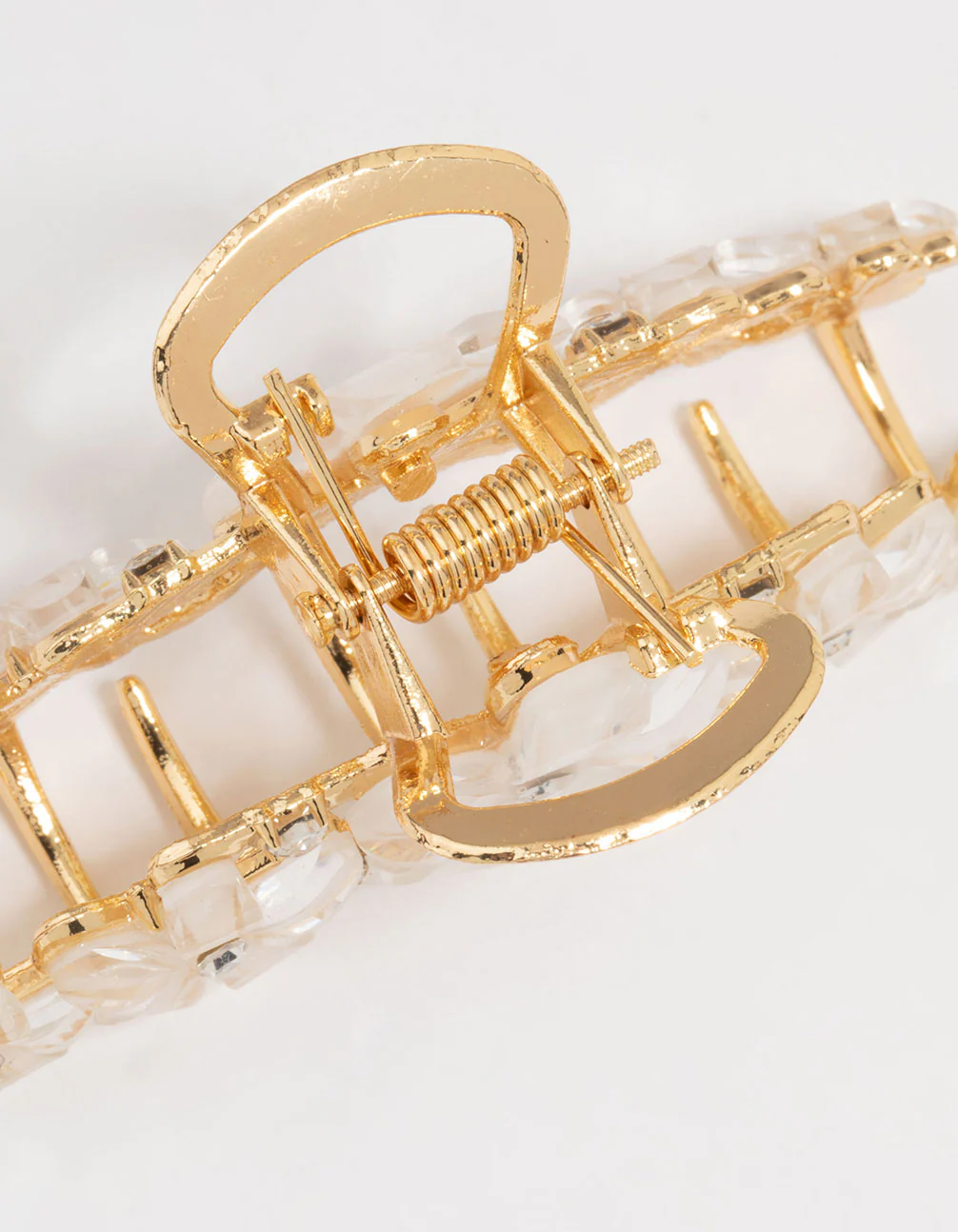 Gold Diamante Centre Graduating Flowers Mini Claw Clip - Image 2