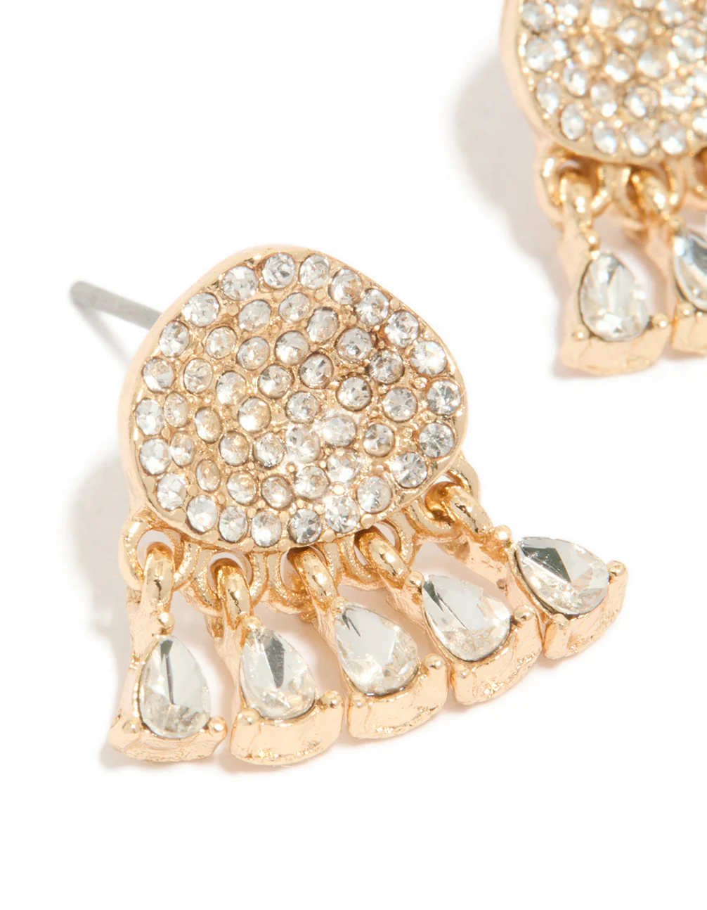 Gold Diamante Jellyfish Stud Earrings - Image 4