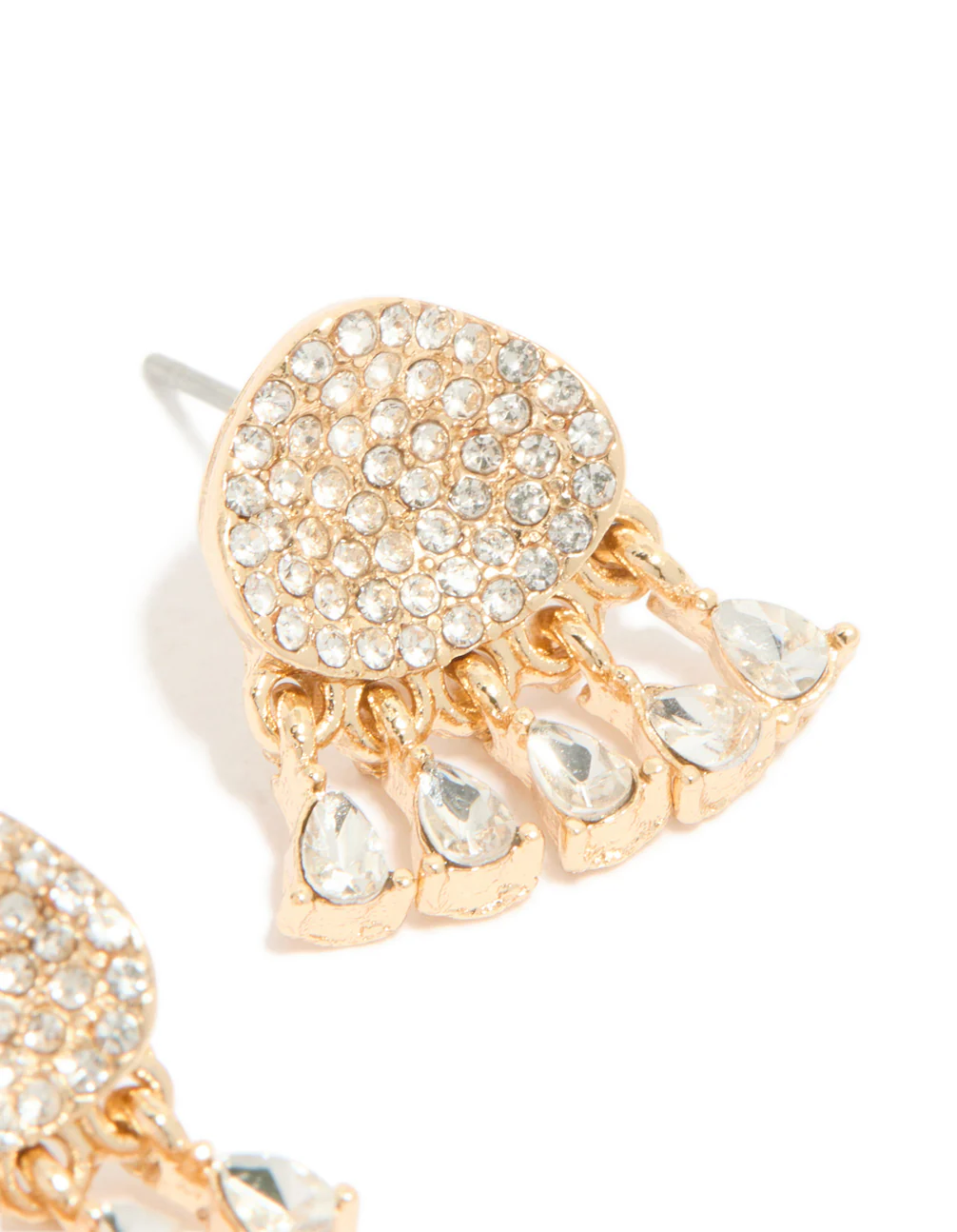 Gold Diamante Jellyfish Stud Earrings - Image 5